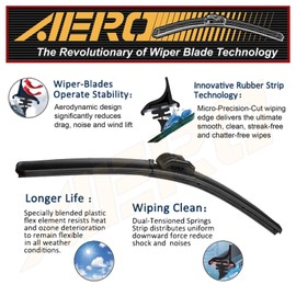 AERO Avenger Premium All-Season Beam Windshield Wiper Blades OEM Replacement for Volvo 26"+22" (Set of 2)