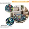 TOPHMDECOR Large Ottoman Cover Square Slipcovers Printed,Stretch Footrest Stool Cover