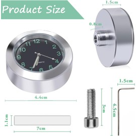 YeahBoom 2 pieces motorcycle watch for handlebars, waterproof, bicycle watch, handlebar watch, motorcycle, motorcycle handlebar watch, bicycle watch for handlebars, motorcycle watches, handlebar mount