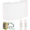Craftmade CK2000-W Designer Chime Kit includes White Door Chime with 2 White Buttons and T1610 Transformer