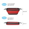 sourcing map Collapsible Colander Set, 2 Size Square Foldable Food