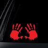SET of 2: Bloody Hand Print Zombie Outbreak Car Decal/Sticker