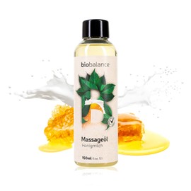 BIO BALANCE Honey Milk Massage Oil 150 ml - Natural Body Oil for Relaxation and Massage for Body Massages and Skin Care - Also for Dry and Demanding Skin