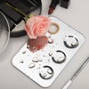 KissDate Makeup Palette 6x4inch Stainless Steel 3-well Nail-art Cosmetic Artist