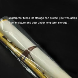 TC.ES 4x18 Inch (50-Pack) Long Plastic Zip Lock Seal Poster Bags, 6 Mil Clear Narrow Sleeves Reclosable Blueprint Bags Waterproof Tube Storage Bag