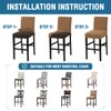 H.VERSAILTEX 100% Waterproof Bar Stool Cover Stretch Counter Stool Pub