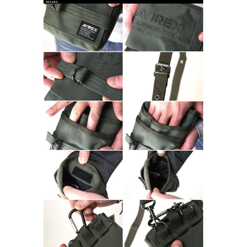 Avirex Avirex-003 Eagle Chalk Bag, Shoulder Bag, Plain, Camouflage, Men's,