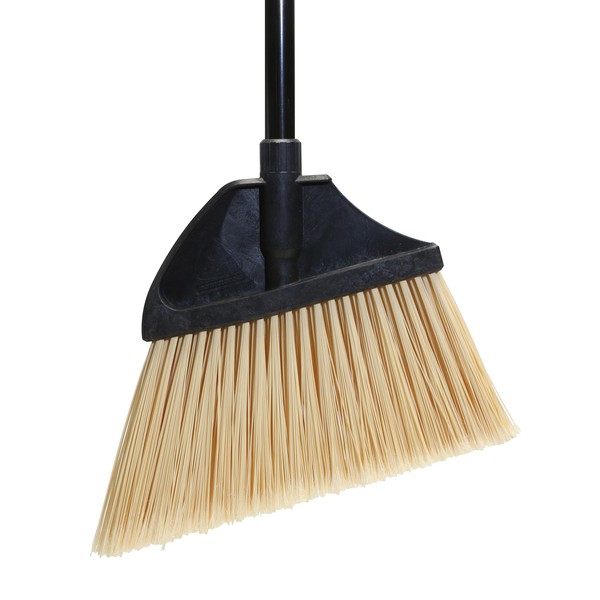 O'Cedar Commercial 91351 MaxiPlus Professional Angle Broom, Metal Handle, Flagged Bristles (Pack of 4)