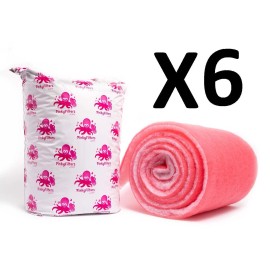 Pinky Filters Floss Media Aquarium Filter Pad Bulk Roll 12x120 in 1x10 ft Made in USA (6 Pack)