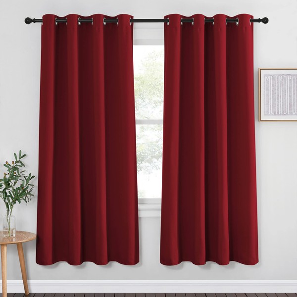 NICETOWN Blackout Curtain Panel Grommet - Christmas Window Decoration Thermal