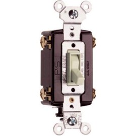 Legrand Pass & Seymour 664LAGCC12 Trademaster 15 Amp 4-Way Toggle Light Switch, Residential Grade, Light Almond (1 Count)
