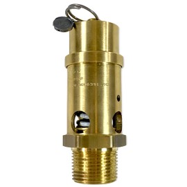 Brass, 1" NPT Industrial Soft Seat Safety Pressure Relief Valve, Made In The USA (150 PSI / 1281 SCFM)