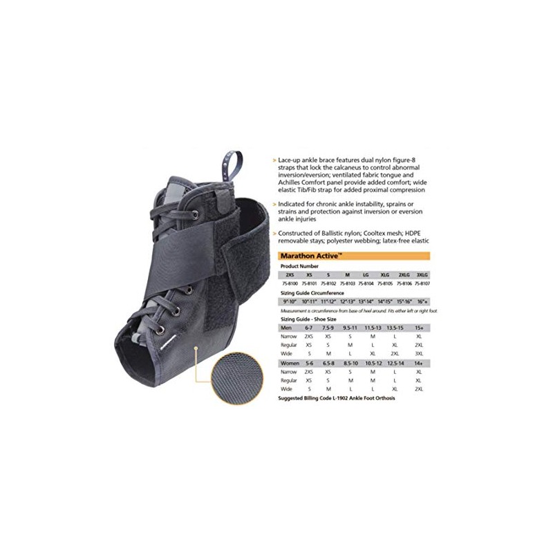 Corflex Marathon Active Lace-Up Ankle Brace - Medium