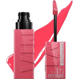 Maybelline Labial líquido brillante Superstay Vinyl Ink Tono Rogue, 4.2ml - Dura hasta por 16H, brillo instantáneo sin grumos, sin transferencias