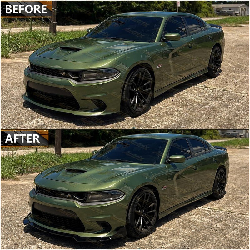 Autrix Front Lip Compatible with 2015-2024 Dodge Charger Non-Widebody