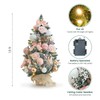 WBHome 1.8 Feet Pre-lit & Pre-Decorated Tabletop Christmas Tree, Rose