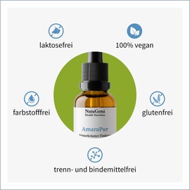 NautuGena Amarapur / Bitter Herb Tincture 0% Alcohol/Stimulates Digestive Juices/Contains Traditional Spices and Herbs / 1800 Drops = 50 ml (1 Month Pack)