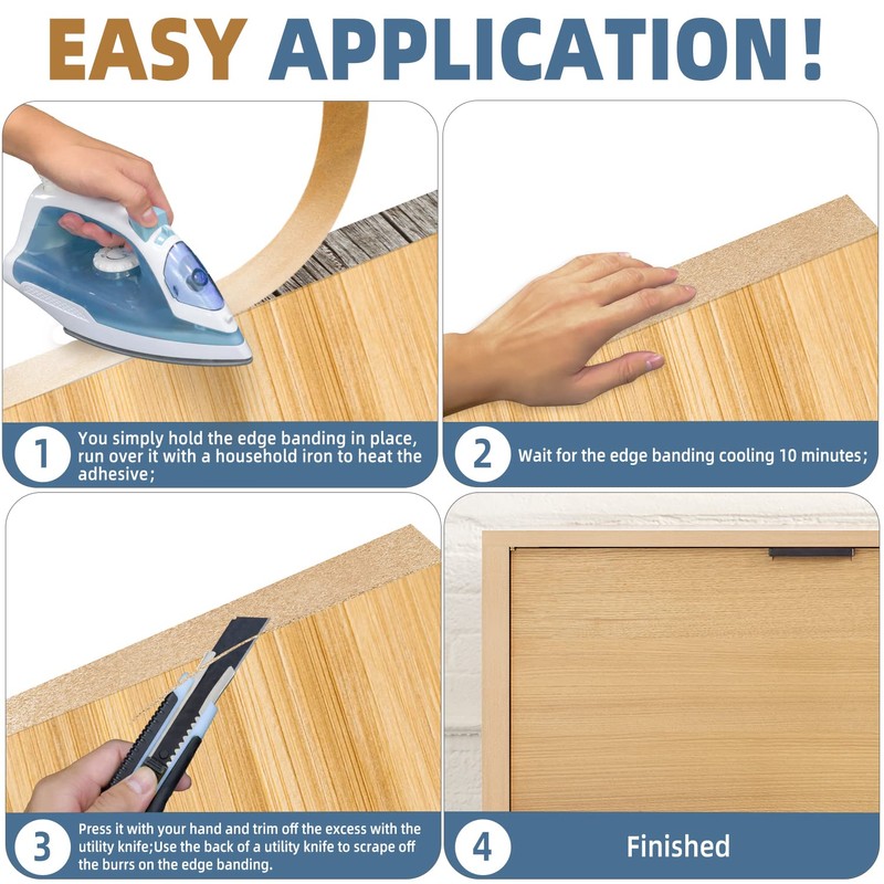 ZYJT Maple Edge Banding, 1/2 inch x 50ft roll of