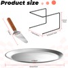 Linone 4 PCS Pizza Stand Holder, Black Metal Pizza Pan