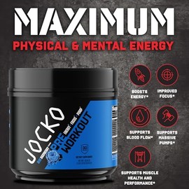 Jocko Fuel- Ultimate Pre Workout Powder Bebida Energtica en Polvo PreEntrenamiento para Hombres y Mujeres High Stim SugarFr                           