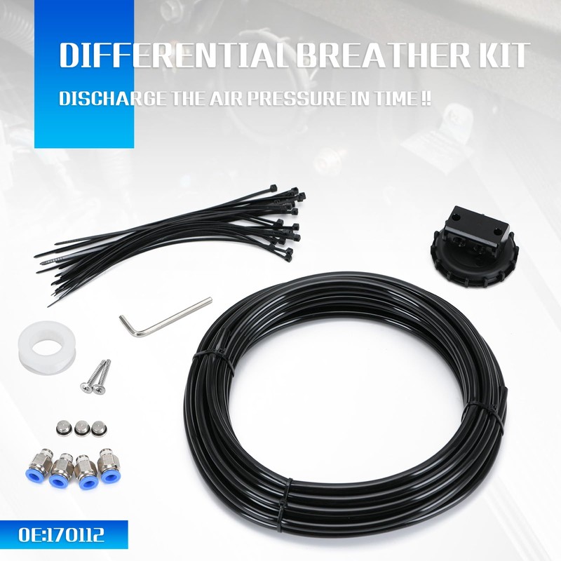 Differential Breather Kit Remove Air Pressure from Differentials Transmissions Transfer