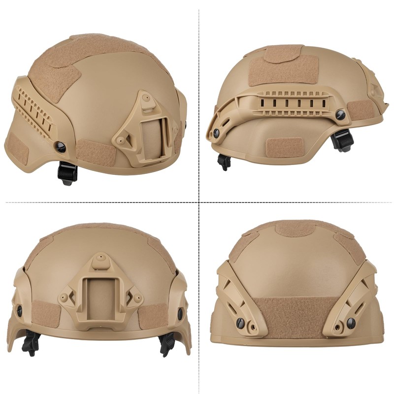 VPZenar Tactical Helmet,Airsoft Mesh Mask and Googles,MICH Helmet Accessories for