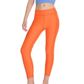 DEVOROPA Boys Girl's Swim Pants Quick Dry Swimming Leggings Board Surfing Beach Swimwear UPF 50+ Tights Rash Guard Swimsuit Orange XS