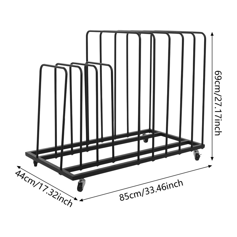Sallurmose Art Storage Rack with Wheels,9-Section Art Drying Rack Metal