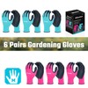 DURATECH 6 Pairs Garden Gloves, Work Gloves with Latex Coating,