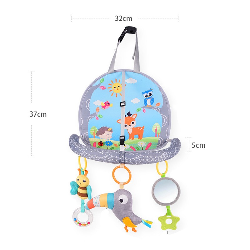 Baby Car Backseat Toy Adjustable Safe Educational Car Travel Newborn