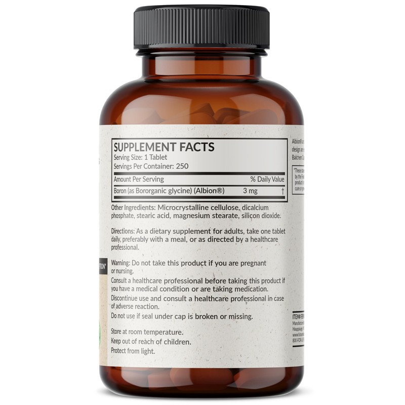 Futurebiotics Boron 3mg, Vegetarian, Non-GMO, Chelated for Absorption, 250 Tablets