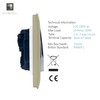 Trendi Modern 1 Gang 1 or 2 way Screwless Rocker