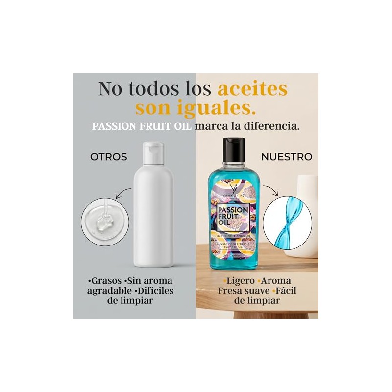 Aceite Masajes Corporal Aroma Maracuyá Yaakunaj Loveshop Passion Fruit Oil
