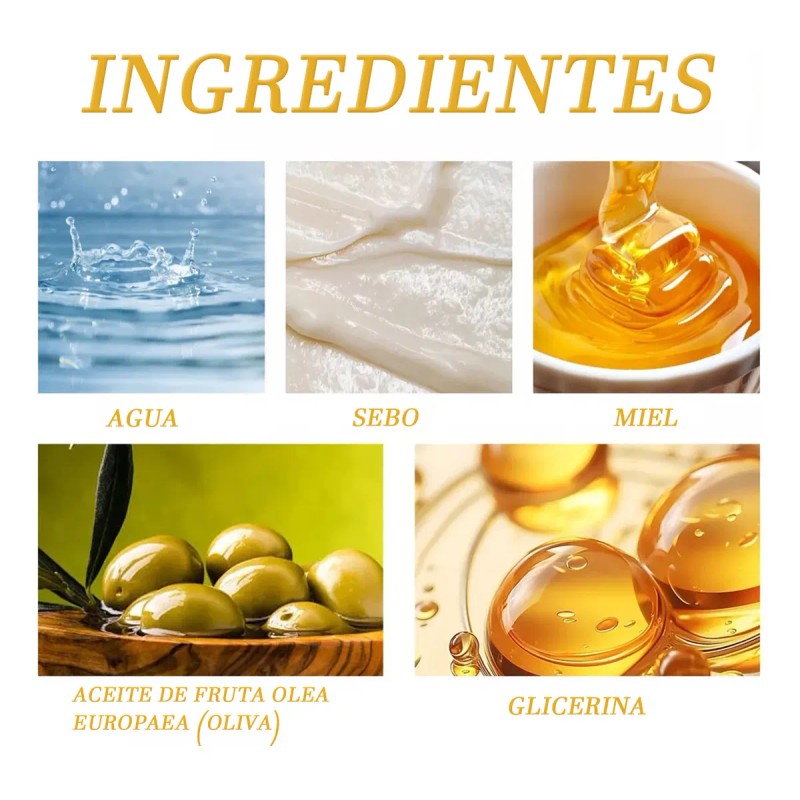 Bálsamo Sebo Res Alimentado Pasto Crema Hidr 3pzs Blanco