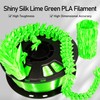 DO3D Silk Lime Green PLA Satin Shiny 3D Printer Filament,