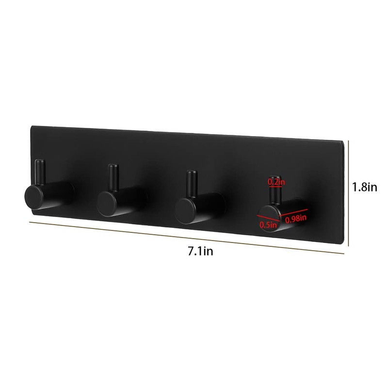 Picowe Key Holder for Wall Decorative, Adhesive Stainless Steel Key