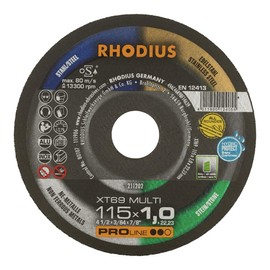 RHODIUS Proline XT69 Multi Extra Thin Cutting Disc 115 x 1.0 x 22.23 mm Pack of 25