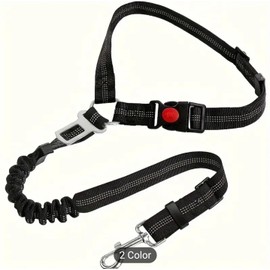 Dog Seatbelt 2 in 1, Adjustable Safety Dog Seat Car Harness