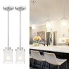 TENGXIN Modern Pendant Light for Kitchen Island, Brushed Nickel Hanging