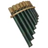Peruvian panpipes featuring leaf pattern