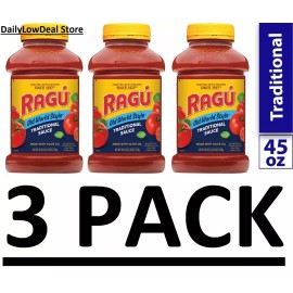 Ragu 3 PACK - Ragu Old World Style Traditional Pasta Sauce (45 oz.) Total 135 oz.