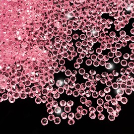 WELANE Acrylic Diamond, 5000 PCS Pink Pointed Rhinestones for Vase Fillers, Floral, Wedding, Home Decoration (4.5mm)