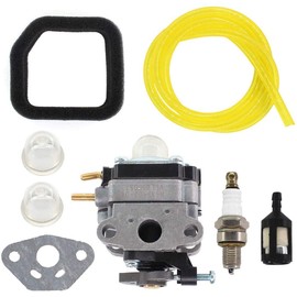 USPEEDA Carburetor for Troy-Bilt TB4BP TBP6160 TB4BPEC Backpack Blower 753-05676A Carb Fuel Line Filter Spark Plug
