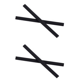 NicelyFit Replacement Temple Arm Leg Ear Socks for Oakley Pitchman OX8050 OX8096 OX8105 OO9439 Tincup Glass Frame (Black - 2 Pairs)