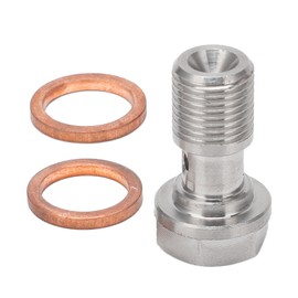 7/16in‑24 Banjo Bolt with 1.5mm Restrictor Stainless Steel for Brake Lines Clutch Lines Turbo Oil Feed