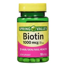 Biotina 1,000mcg (150 Sofgels) Cabello Hermoso, Uñas Y Piel Sabor Sn