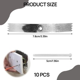 10PCS Back Box Repair Clip, Switch Socket Repair Kit, 86 Type Switch Socket Screw Hooks, Universal Backbox Repairing Tool, Wall Outlet Cassette Repairer Support Rod Screws