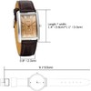 Men's Square Watch Retro Vintage Quartz Analog Silver Tone Case