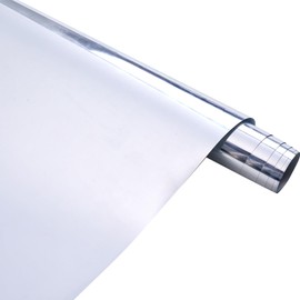 HTVSTD Silver Heat Transfer Vinyl Roll - 12 Inch x 8 ft Metallic HTV Silver Iron On Vinyl Silver Chrome HTV Vinyl for Garments T-Shirts