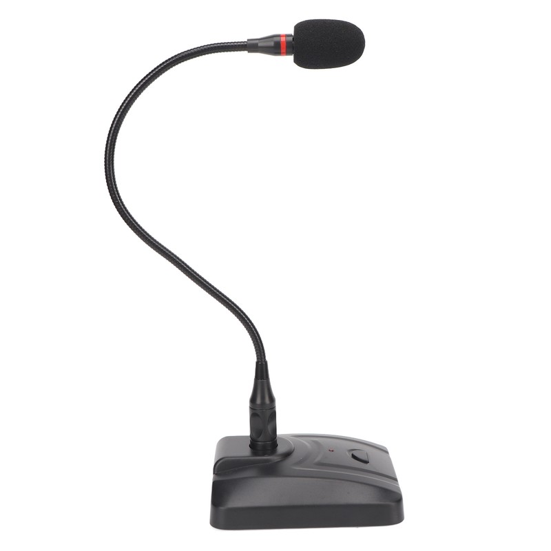 Gooseneck Condenser Microphone Flexible 6.35mm Wired Desktop Microphone for Broadcasting